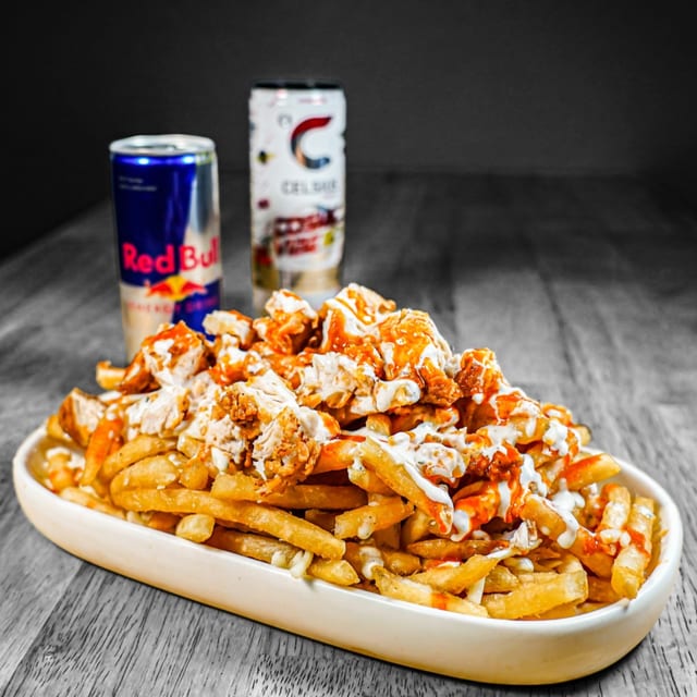 Buffalo Style Loaded Fries.