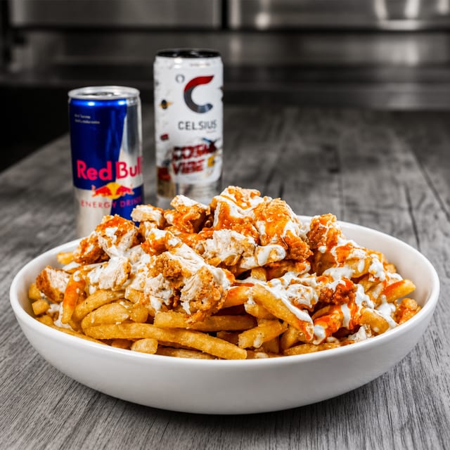 Lunch Special - Medium Buffalo Style Loaded Fries.