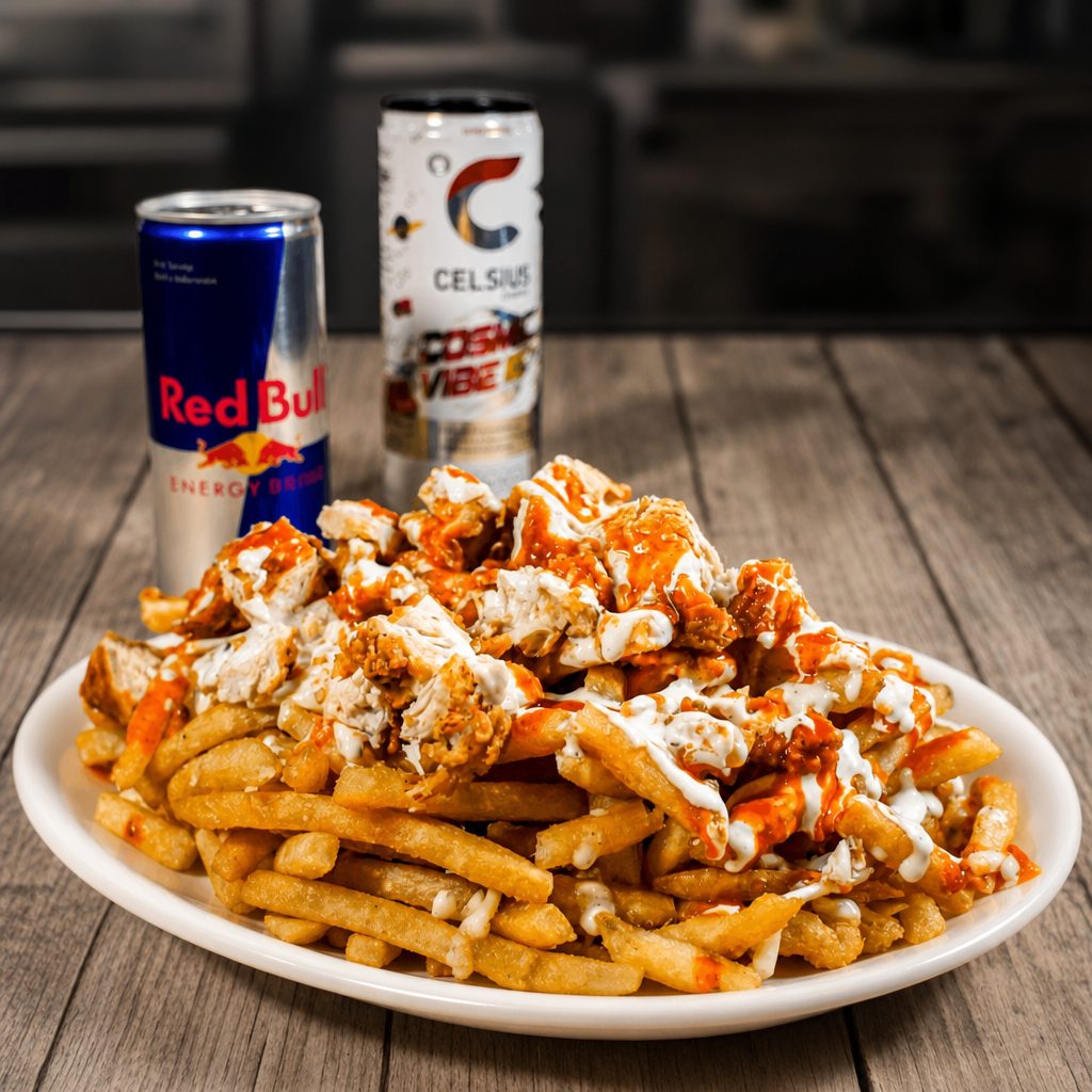Buffalo Style Loaded Fries.